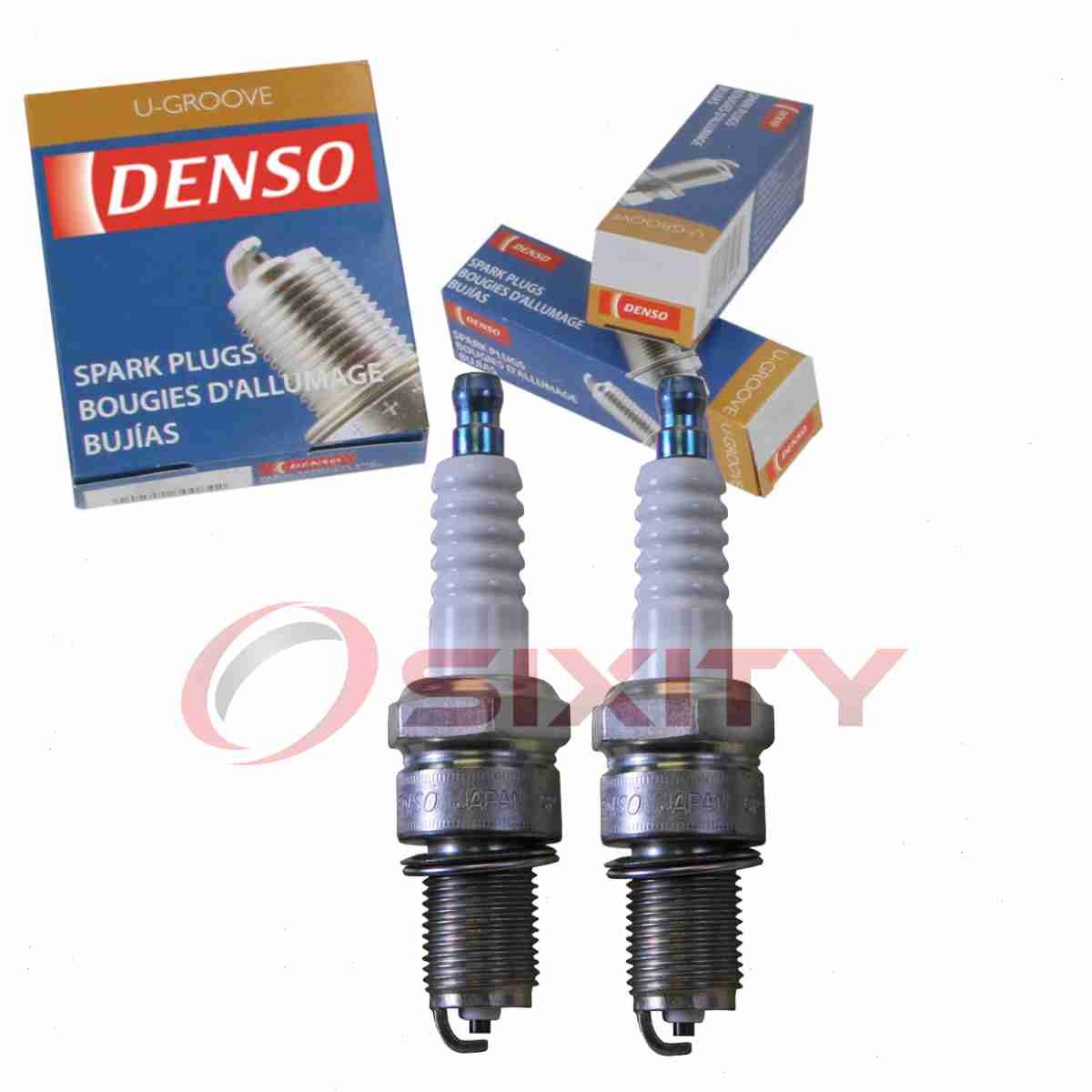 2 pc DENSO 3018 Standard U-Groove Spark Plugs for W16EP-U J3189066 7832 003 gr