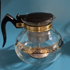 Vintage Glass Perculator Coffee Pot Flip Top Bakelite Handle & Lid 8 Cup CORY