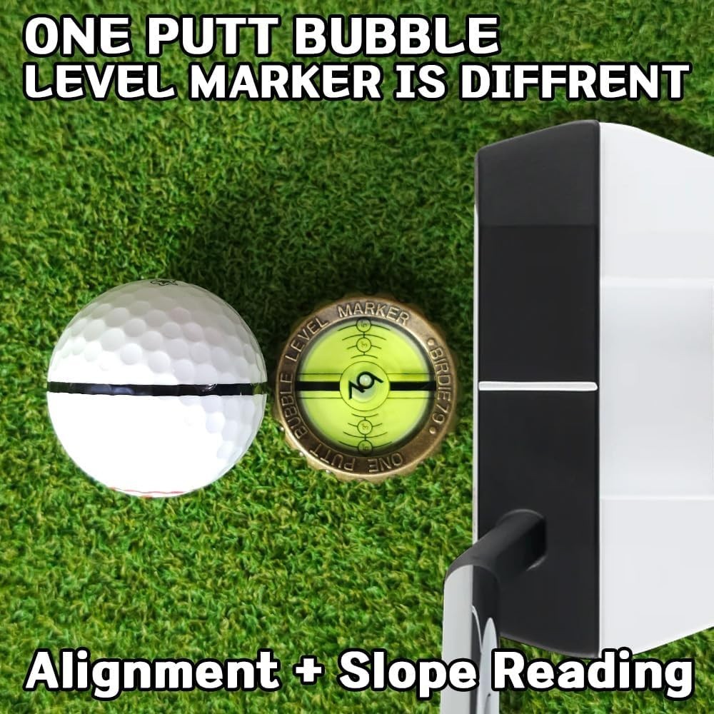 Slopemaster Progreen Reader - Golf Hat Clip Ball Marker with High Precision Gree