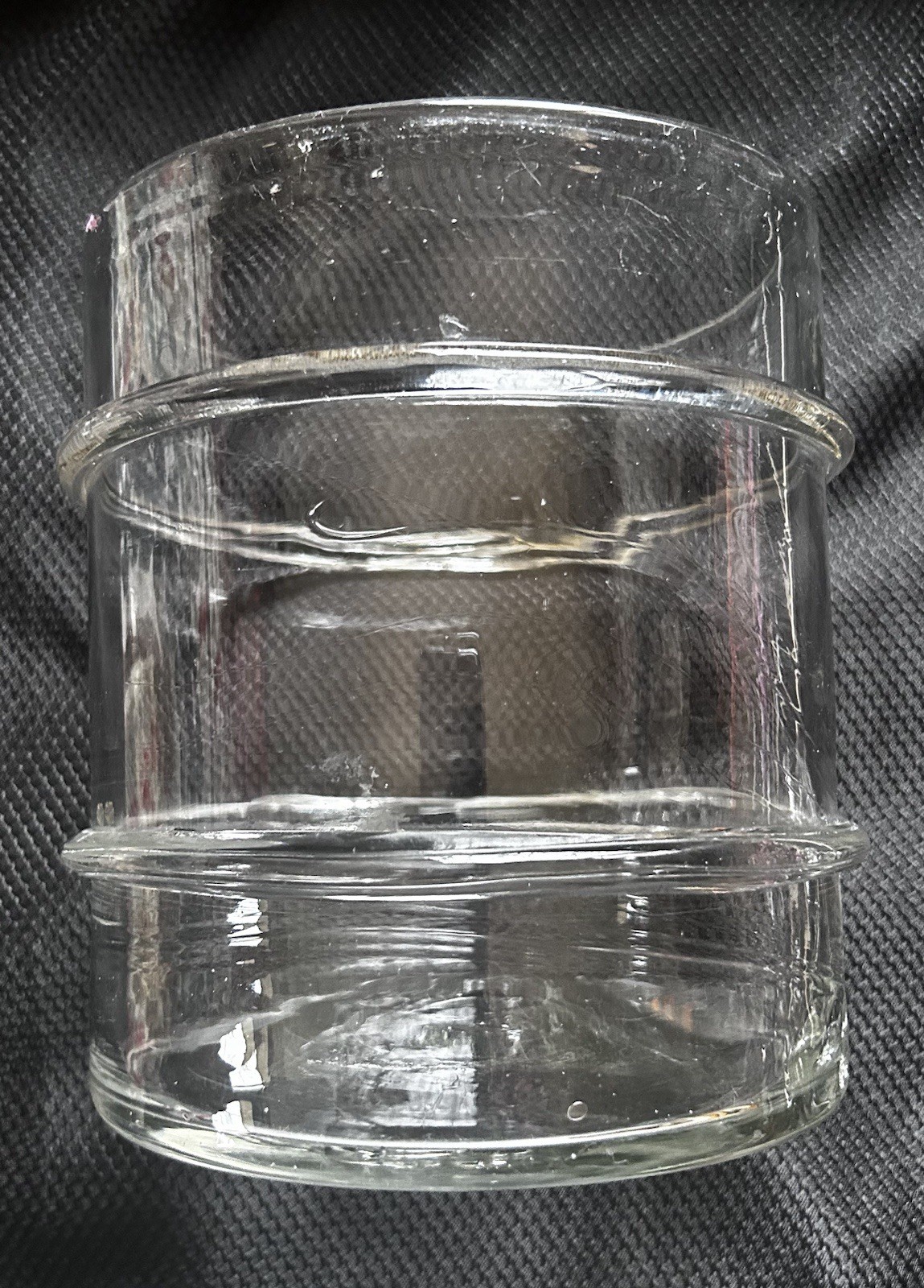 19TH C ANTIQUE  AMERICAN GLASS APOTHECARY JAR W/ APPLIED RINGS