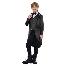 HGZXQMN Halloween Steampunk Tailcoat for Boys. Medieval Renaissance Victori...