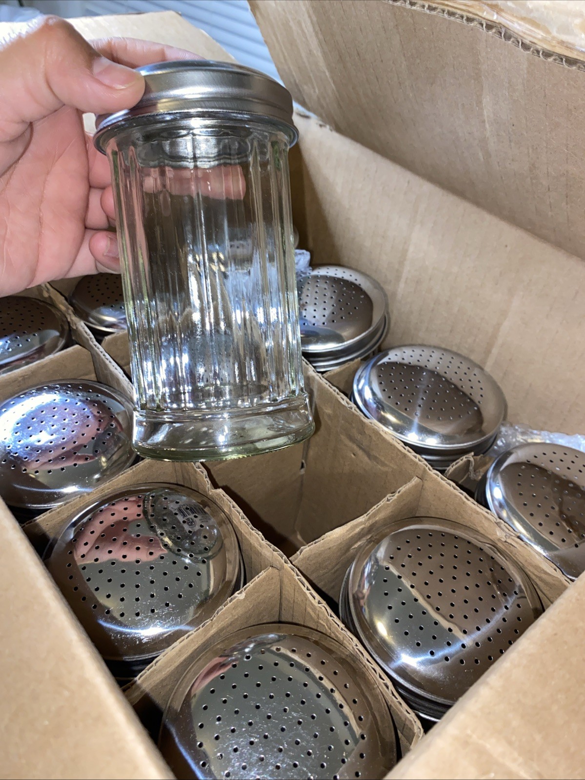 12-Piece Glass Salt and Pepper Shaker Set – 12 oz Each