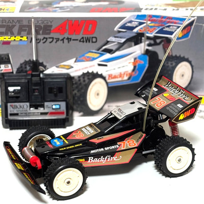 Vintage NIKKO Backfire 4WD RC Car Japan Boxed Not Working For Display Parts 80s