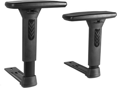 Par de reposabrazos ajustables para silla de juego oficina repuesto negro 3D