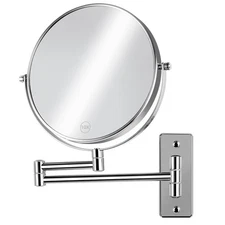 AumVum 8 inch Wall Mounted Makeup Magnifying Mirror, 1X/10X Double-Sided Wall...