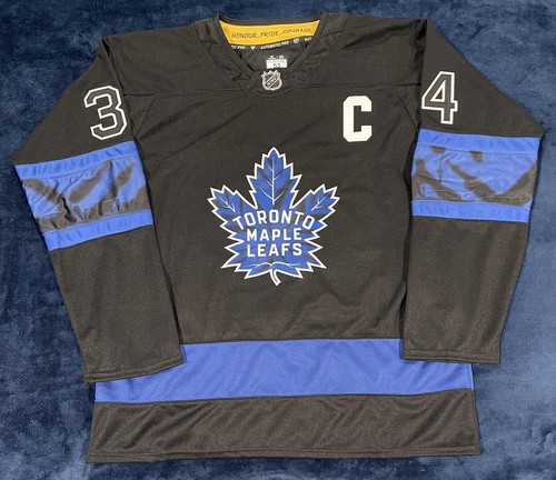 Toronto Maple Leafs Auston Matthews #34 Black NHL Jersey Large - Used