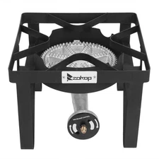 200,000 BTU Square Single Burner Liquid Propane Outdoor Stove Grill Camp BBQ