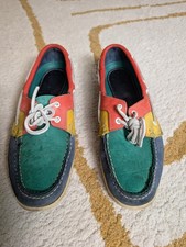 VTG Sebago Docksides Multicolor Leather Boatshoes Made In USA