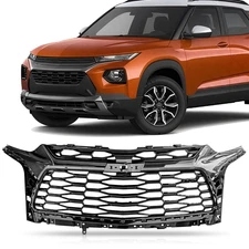 Chrome Gloss Black Front Upper Grille w/Grey for 2019-2021 Blazer 3.6L 84612437