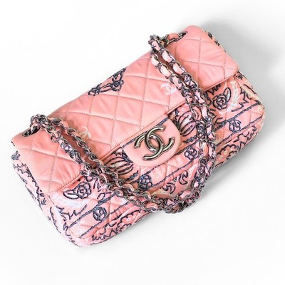 Chanel Flap Bag Paris Dallas Paisley Bandana Print Pink Vintage | eBay