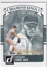 CHRIS SALE /99 DONRUSS GOLD PRESS PROOF PARALLEL WHITE RED SOX #6 2016 16 PANINI