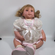 Vintage Lee Middleton Sweet Blonde Hair Blue Eyed Huggable 1998 Doll Reva 3053