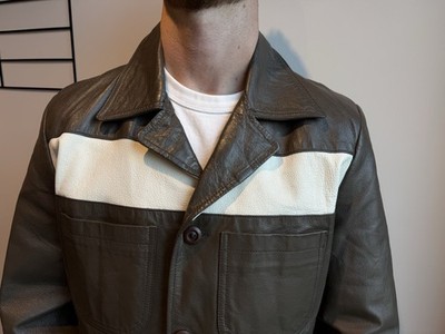 DDP Vintage Diesel Leather Jacket Trench Trenchcoat Blazer 2000s