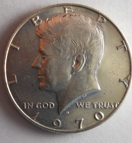 1970 UNITED STATES KENNEDY HALF DOLLAR - AU/UNC -  Great Silver Coin - Lot #A2