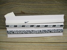 Nike Headbands Womens One Size Black White Sports Elastic Hair Bands 3 Pack