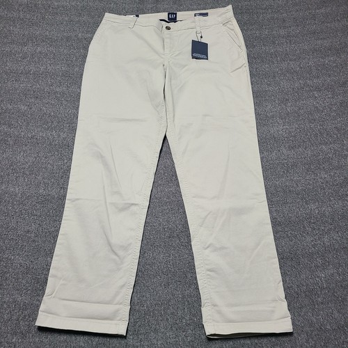 Gap Damen Hose Chino 12 Beige Relaxed Girlfriend Slacks - Bild 1 von 12