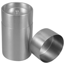 MAGICLULU Stainless Steel Tea Canister with Double Lid, Airtight Storage Cont...