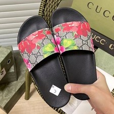 Womens Classic Slip On Clogs Sandals Slippers Flowers Flat Non-slip Slippers