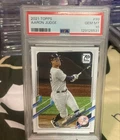 2021 Topps - Aaron Judge #99 Vertical, Swinging Yankees PSA 10