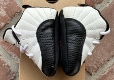 NIKE JORDAN 12 RETRO BABY JORDAN WHITE TAXI SNEAKERS SIZE 1C CHILD 850001 101