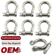 6 Pack 14 Stainless Steel D-ring Shackle Heavy Duty Screw Pin Anchor Shackle 6 Pack 14 Stainless Steel D-ring Shackle Heavy Duty Screw Pin Anchor Shackle
