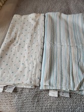 Lot of 2 Aden Anais Cotton Muslin Swaddle Receiving Baby Blankets Lightweight