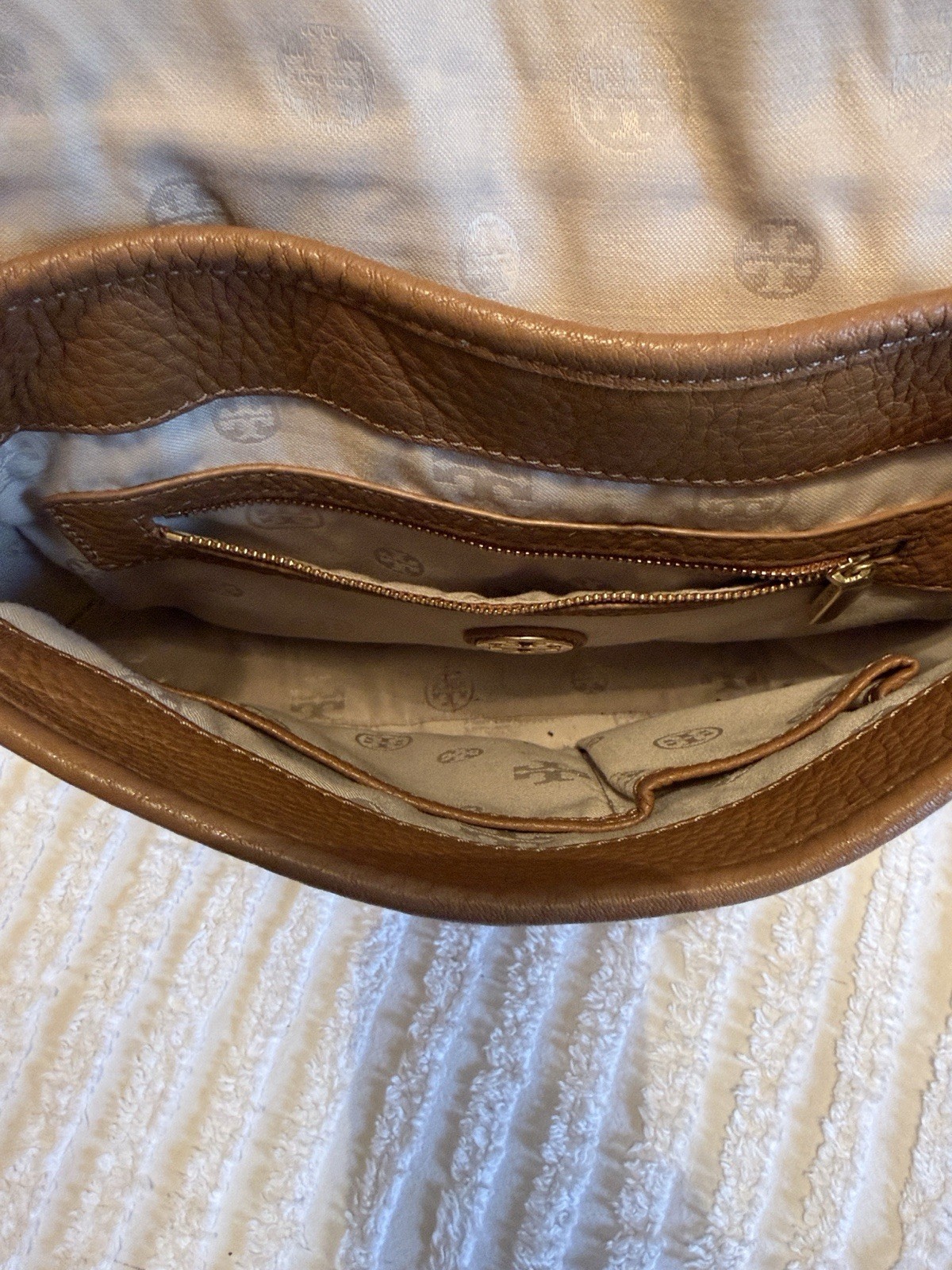 Tory Burch Women's Brown Leather Shoulder Bag Purse Adjustable Strap thumbnail 8