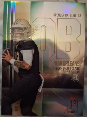 2024 Topps Signature Class - Chrome Spencer Rattler Green /150 (RC)