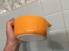 Vintage PYREX 472 1.5 Pint Solid Orange Casserole Dish Ovenware Made in USA