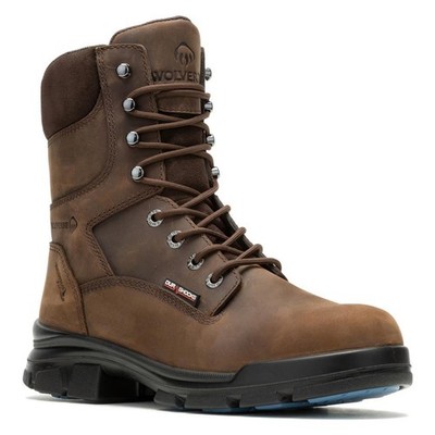 Men's Wolverine 8'' DuraShocks SR Icon Waterproof Boots constraction brown