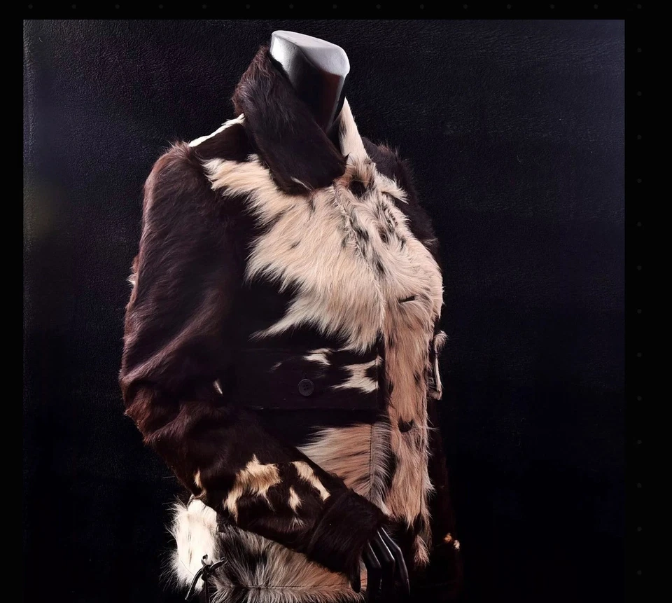 Chaqueta de piel de vaca real para mujer Abrigo de piel de vaca Foto 4 de 4