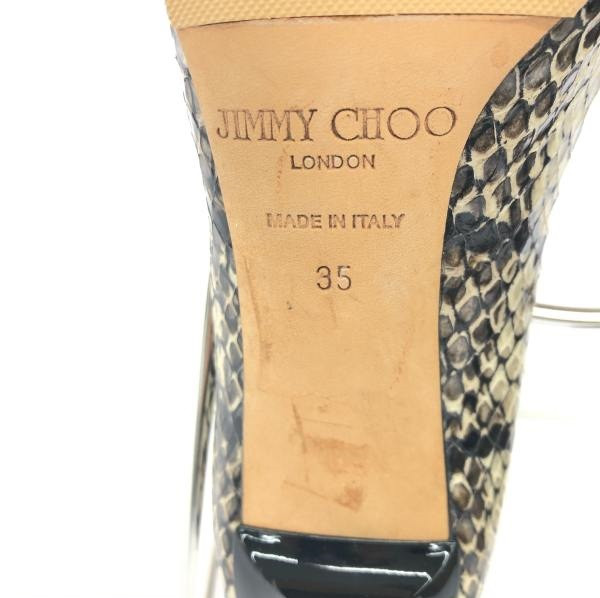 JIMMY CHOO Python Embossed Leather Pointed Toe Pu… - image 8