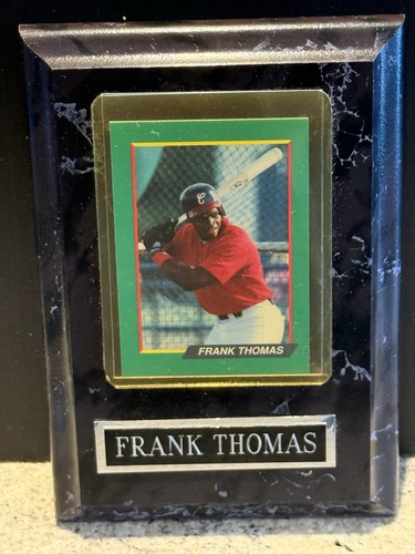 ‘91 Broder Green Border Baseball Card & Plaque - CHI White Sox, Frank Thomas