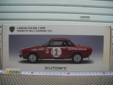 el Car Lancia Fulvia 1.6HF 1/18 1972 Winner of Rally Sanremo #2 Autoart