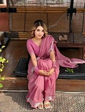 Jamdani Soft Silk Saree Katan Silk Saree For girls and Women without blouse PCS