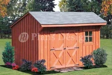 6' x 10' Storage Shed / Playhouse Saltbox Plans, Material List Included #70610