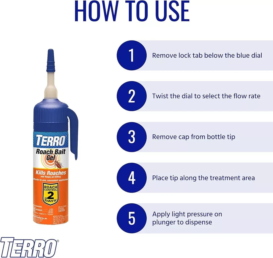 Ready to Use Indoor Roach Bait Roach Gel Killer 3 oz Free Shipping