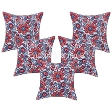 Indian Home Décor Handmade Cotton Kantha Cushion Cover Pillow Shams 5 pcs lot