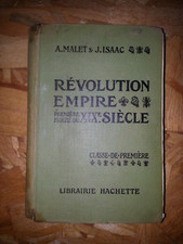 Cours Malet- Isaac 1er histoire révolution Empire 1er moitié 19ème Hachette 1930