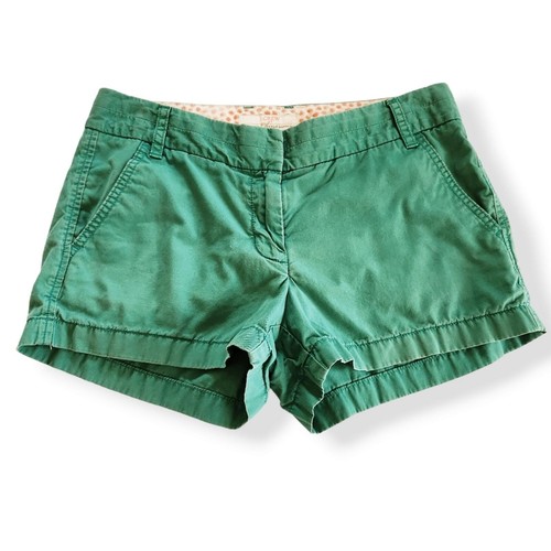 J. Crew Broken In Chino Shorts grün Damengröße 4 Baumwolle Sommer Strand