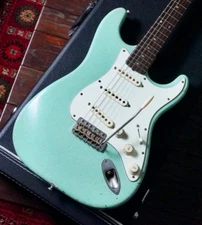 [Danocaster Freakin'] Double Cut Aged Daphne Blue USA ST Type Electric Guitar