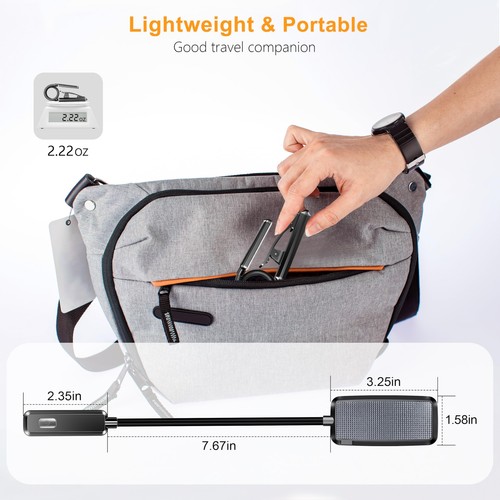 Gritin 9 LED Rechargeable Book Light for Reading in Bed - Eye Caring 3 Color Tem - Picture 8 of 9