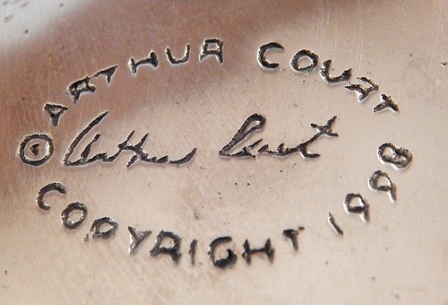 Serving Bowl Arthur Court Sand Cast Aluminum Dish Grapevine Fretwork VTG 1998 - Picture 5 of 8