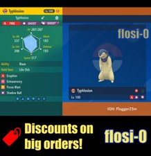 6IV Shiny Typhlosion Hisui Pokemon Scarlet and Violet
