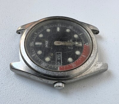 SEIKO 5Y23-8230 Quartz Watch Vintage Mens DX Black Dial To