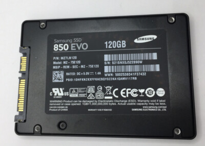 Samsung SSD 850 EVO SATA III 6Gb/s 120GB Solid State Drive Model