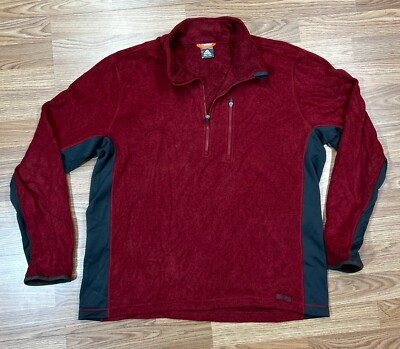 Vintage Nike ACG Fleece Jacket Therma Fit Red Quarter Zip Performance Mens XL