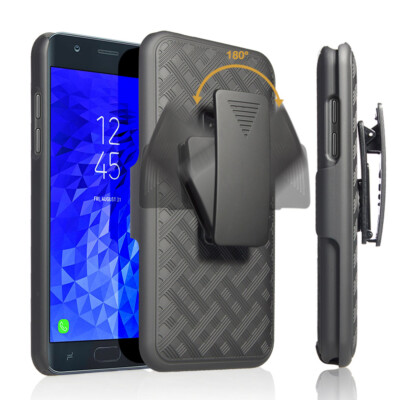 For Samsung Galaxy J7 2017-2018 J3 2016-2018 Belt Clip Holster Case Combo Cover