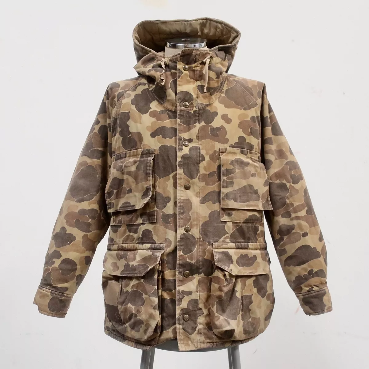 Vintage 80s Columbia Goretex Duck Camo Hunting Shooting Jacket Insulated