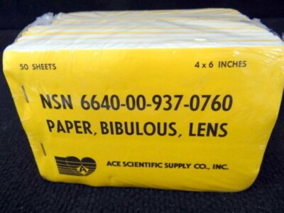 Lot of 12 Books of 4'' X 6'' Bibulous / Lens Paper, 100 Sheets Per Book